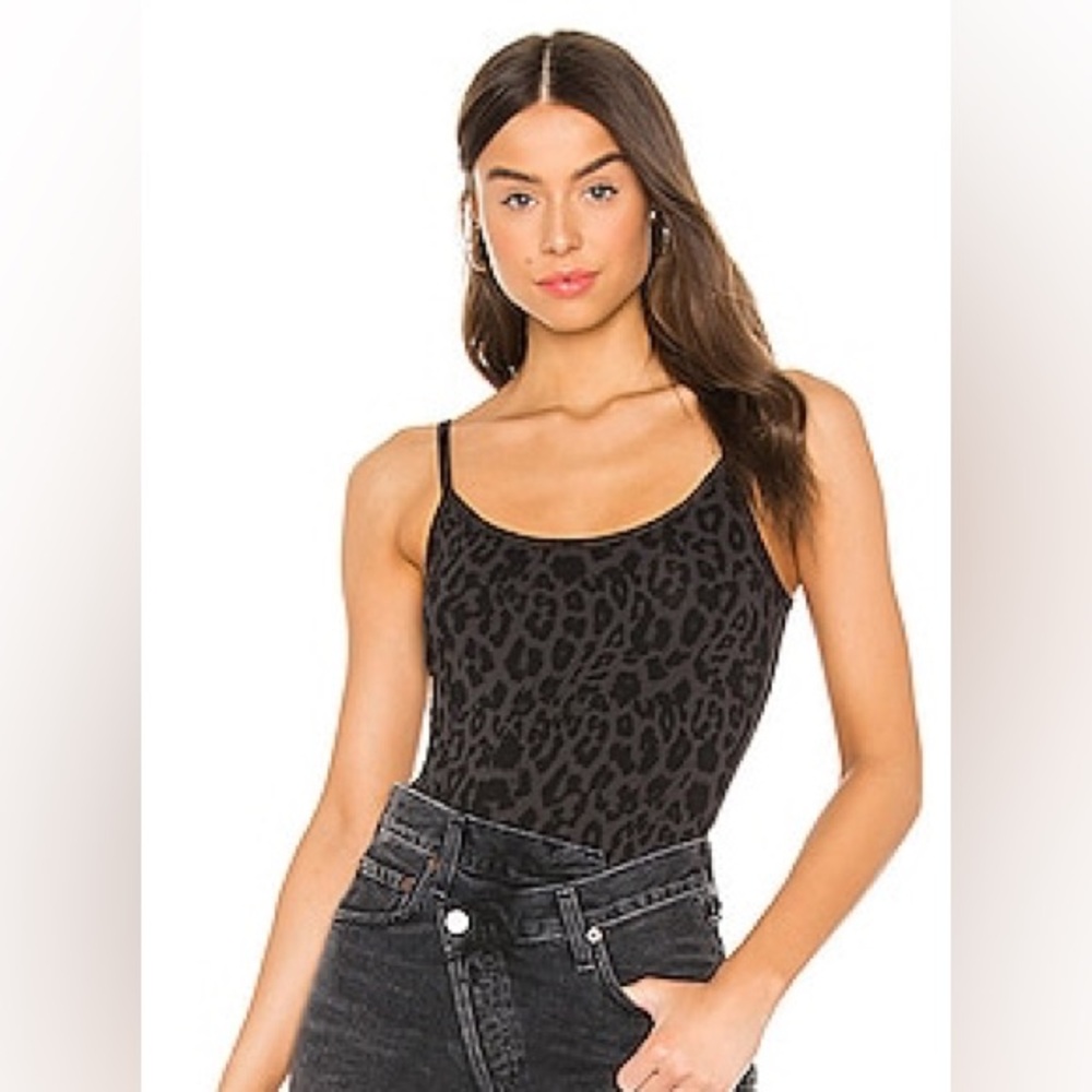 LNA Leopard Tank Bodysuit Black